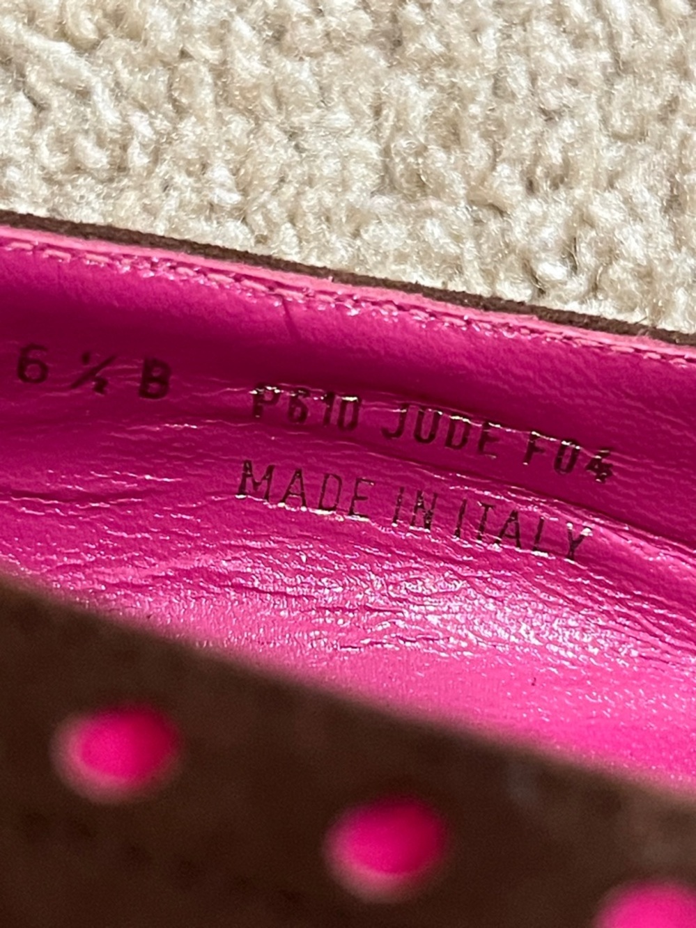 Coach Jude Kenia w Fushia Suede 6.5. Made in Italy - Picture 8 of 11